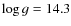 $\log g = 14.3$