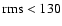 ${\rm rms} < 130$