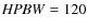 ${\it HPBW}=120$