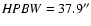 ${\it HPBW} = 37.9^{\prime \prime }$