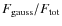 $F_{\rm gauss} / F_{\rm tot}$