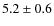 $5.2 \pm 0.6$