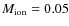 $M_{\rm ion}=0.05$