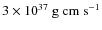 $3 \times 10^{37}~{\rm g~cm~s^{-1}}$