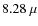 $8.28~\mu $