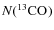 $N(\element[][13]{CO})$