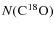 $N(\element{C}\element[][18]{O})$