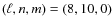 $(\ell,n,m)=(8,10,0)$