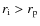 $r_{\rm i} > r_{\rm p}$