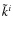$\tilde{k}^i$