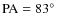 ${\rm PA} =83\hbox{$^\circ$ }$