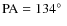 ${\rm PA} =134\hbox{$^\circ$ }$