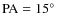 ${\rm PA} =15\hbox{$^\circ$ }$