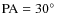 ${\rm PA} =30\hbox{$^\circ$ }$