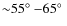 ${\sim}55\hbox{$^\circ$ }{-}65\hbox{$^\circ$ }$