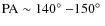 ${\rm PA} \sim 140\hbox{$^\circ$ }{-}150\hbox{$^\circ$ }$