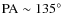 ${\rm PA} \sim 135\hbox{$^\circ$ }$