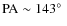 ${\rm PA} \sim 143\hbox{$^\circ$ }$