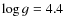 $\log g = 4.4$