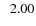 $\; \; 2.00$