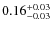 $0.16^{\rm +0.03}_{-0.03}$