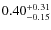 $0.40^{\rm +0.31}_{-0.15}$
