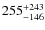 $\rm 255^{+243}_{-146}$