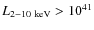 $L_{2-10~\rm keV}>10^{41}$