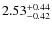$2.53^{\rm +0.44}_{-0.42}$