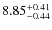 $8.85^{\rm +0.41}_{-0.44}$