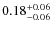 $0.18^{\rm +0.06}_{-0.06}$