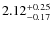 $2.12^{\rm +0.25}_{-0.17}$