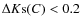 $\Delta K{\rm s}(C) < 0.2$