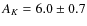 $A_K = 6.0\pm0.7$