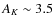 $A_K\sim 3.5$
