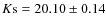 $K\rm s = 20.10 \pm0.14$