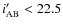 $i'_{\rm AB} < 22.5$