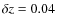 $\delta
z=0.04$