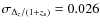 $\sigma_{\Delta_z/(1+z_{\rm s})}=0.026$