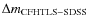 $\Delta m_{{\rm CFHTLS}-{\rm SDSS}}$