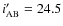 $i'_{\rm AB} = 24.5$