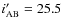 $i'_{\rm AB}=25.5$