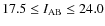 $17.5 \le I_{\rm AB} \le 24.0$