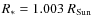 $R_{*} = 1.003~R_{\rm Sun}$