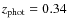 $z_{\rm phot}=0.34$