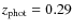 $z_{\rm phot}=0.29$