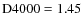 ${\rm D}4000 = 1.45$