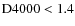 ${\rm D}4000 < 1.4$