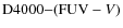 ${\rm D}4000{-}({\rm FUV}-V)$