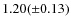 $1.20 ({\pm}0.13)$